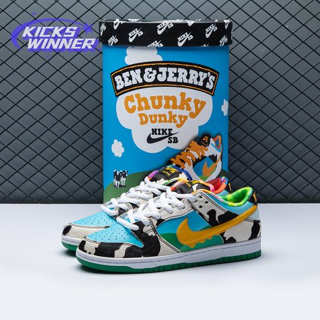 Ben & Jerry's x Dunk Low SB 'Chunky Dunky' Special Ice Cream Box Size 36-47.5